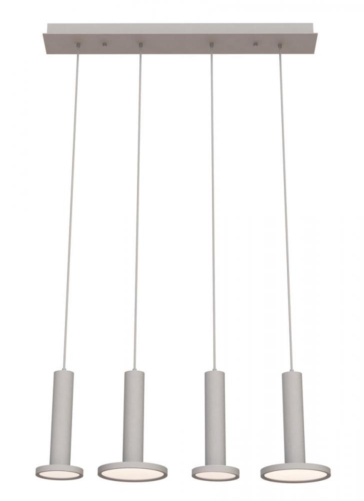 Luna 4 Light LED Linear Pendant,120V,3000K,White