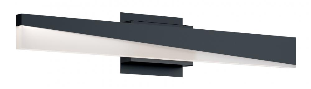 Slant 24'' LED Vanity,120-277V,23W,5 CCT,BK