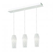 AFX Lighting, Inc. CNDP05MBWHLNR3 - Candace 3 Light Linear Pendant,120V,Satin Nickel