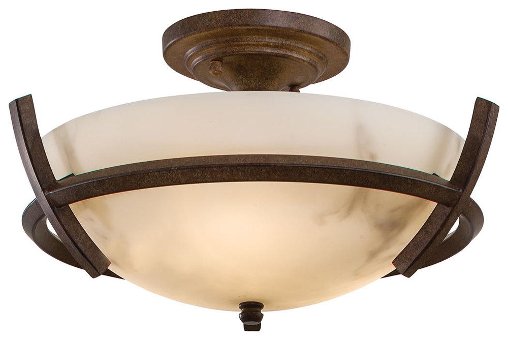 3 LIGHT SEMI FLUSH MOUNT