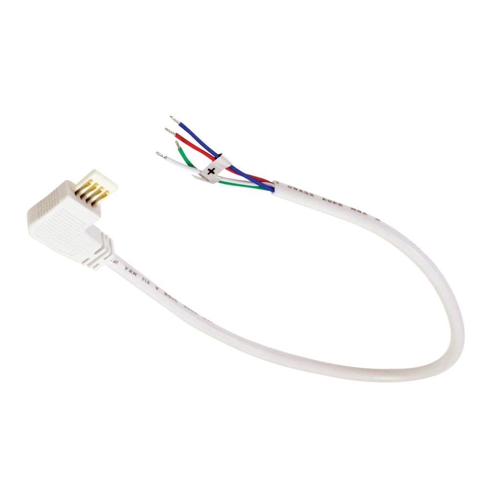 72" Side Power Line Cable Open Wire for Lightbar Silk, Left, White