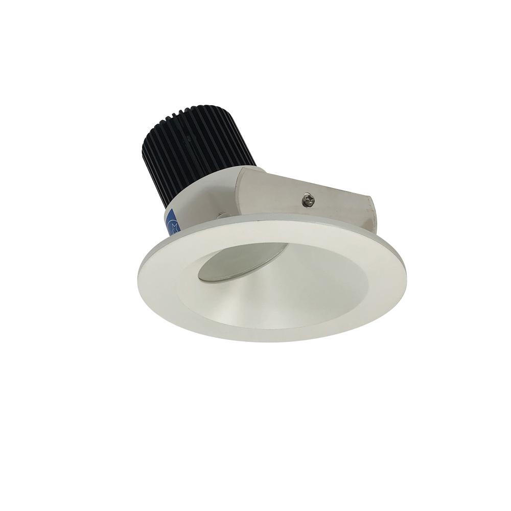 4" Iolite LED Round Wall Wash, 1000lm / 14W, 3500K, Matte Powder White Reflector / Matte Powder