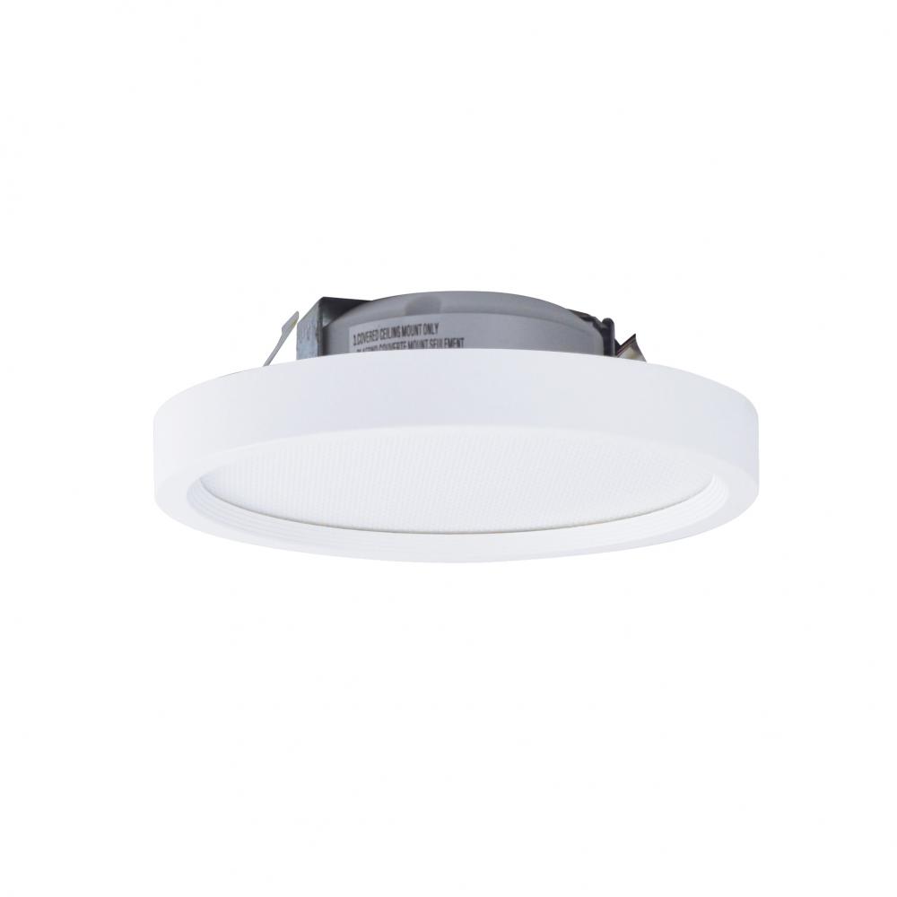 4" SURF Round LED Surface Mount, 850lm / 11W, 3500K, White finish