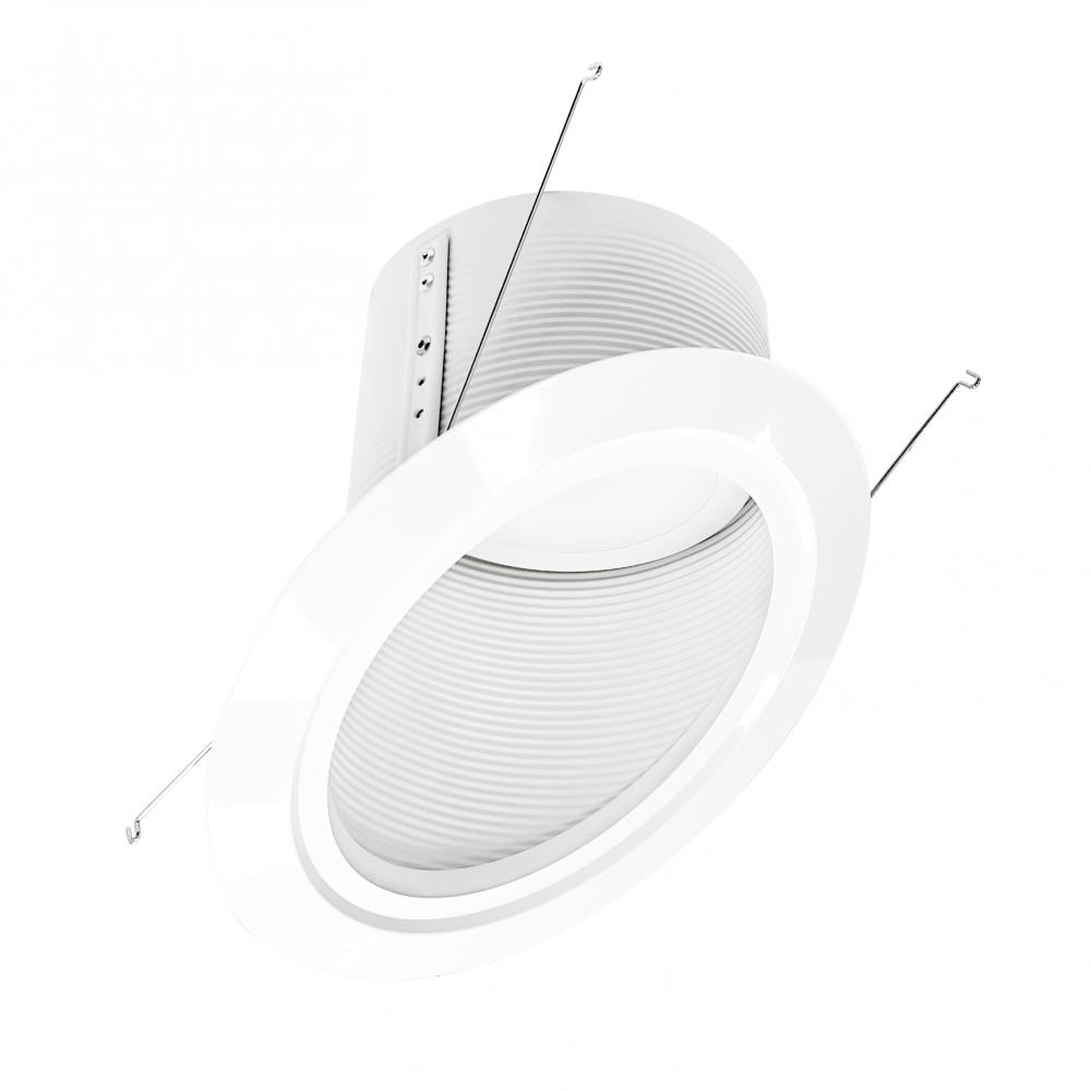 6" Super Sloped LED Retrofit Baffle, 1200lm / 16W, 4000K, White Baffle / White Flange