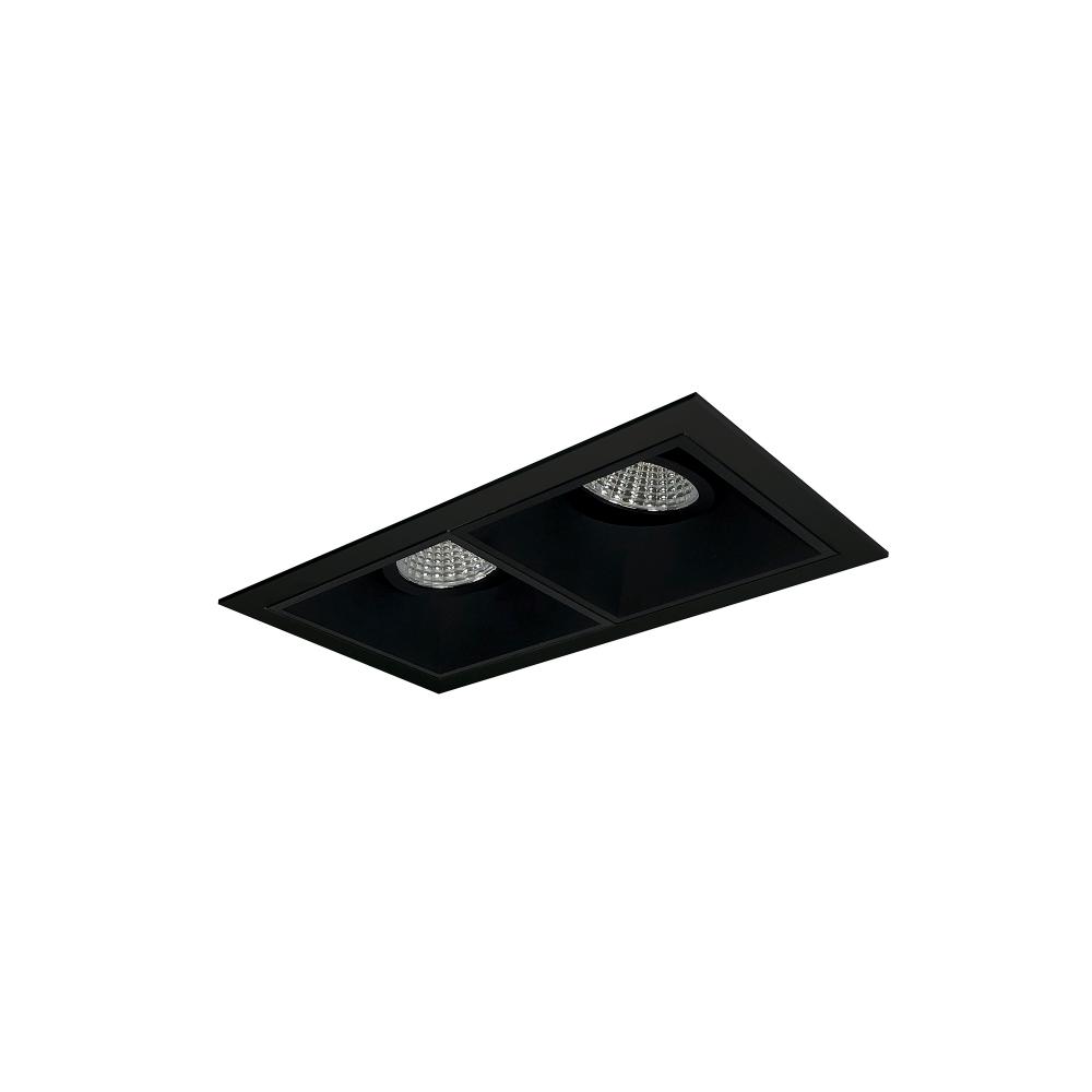 Iolite MLS 2-Head Trim Set, Black Flange, 2700K, 1000lm, Black Fixed Downlt./Adj. Gimbal Trims