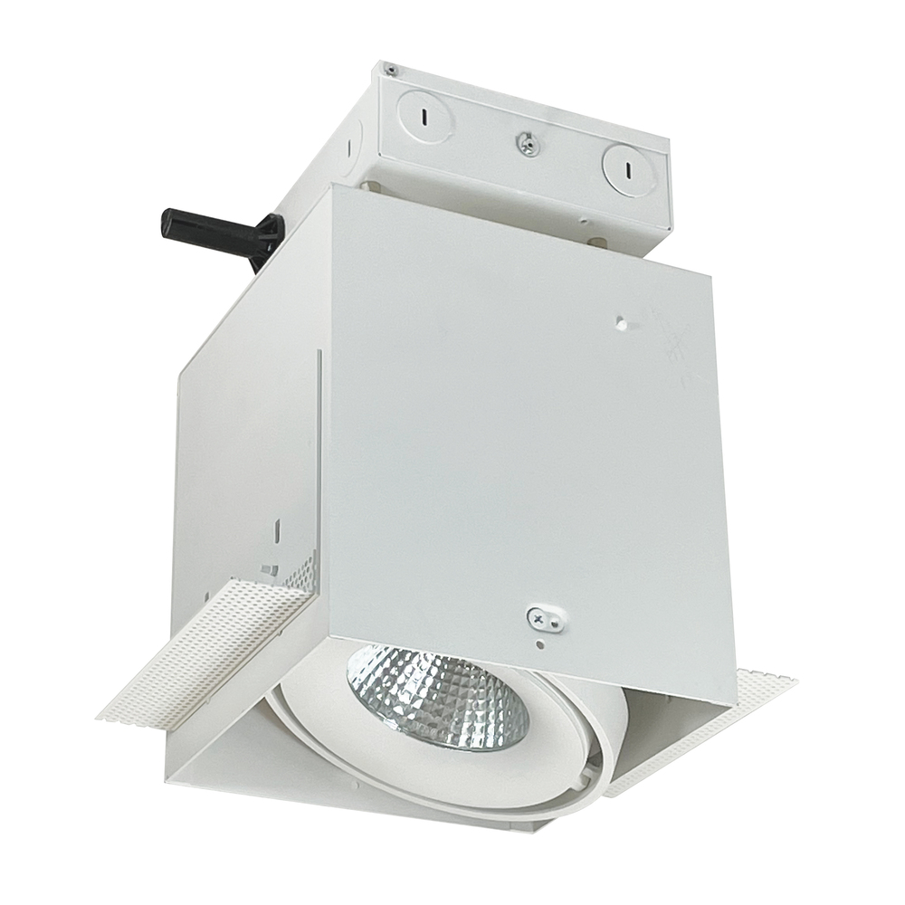 LED Trimless 1-Head MLS Housing, 30W / 2100lm per Head, 3000K, 16-Degrees Spot, White, 120-277V