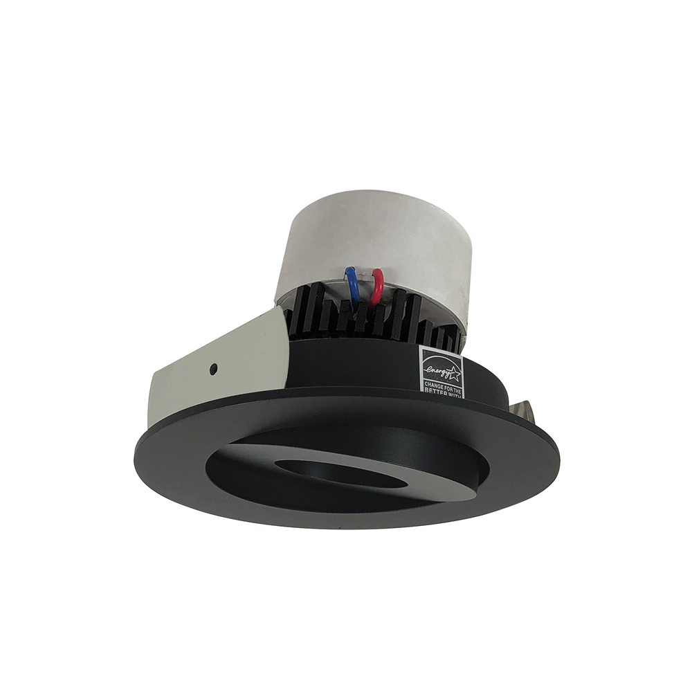 4" Pearl LED Round Adjustable Gimbal Retrofit, 800lm / 12W, Comfort Dim, Black Finish