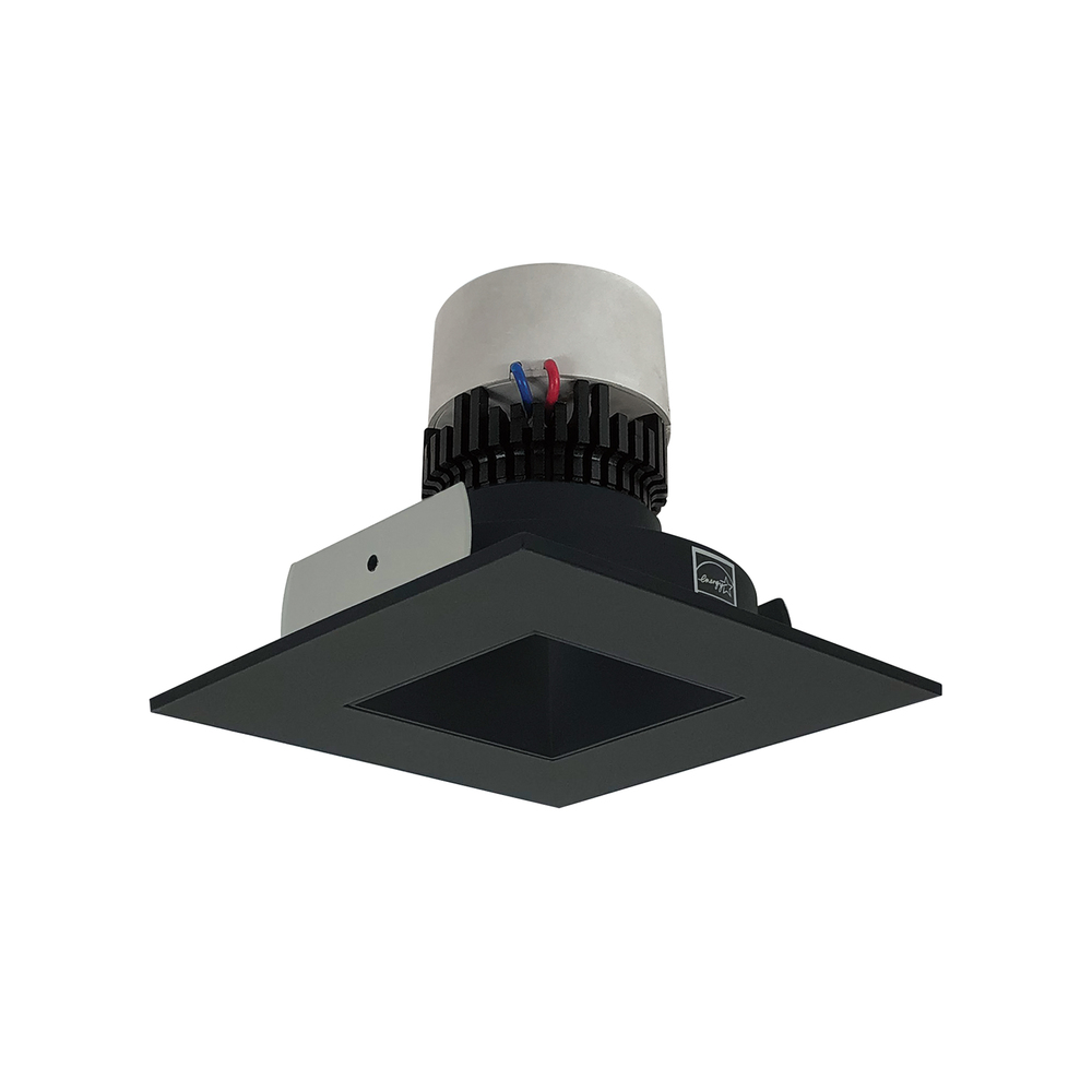 4" Pearl LED Square Retrofit Reflector with Square Aperture, 800lm / 12W, Comfort Dim, Black