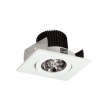 Nora NIOB-2SG35QMPW - 2" Iolite LED Square Adjustable Gimbal, 10-Degree Optic, 800lm / 12W, 3500K, Matte Powder White