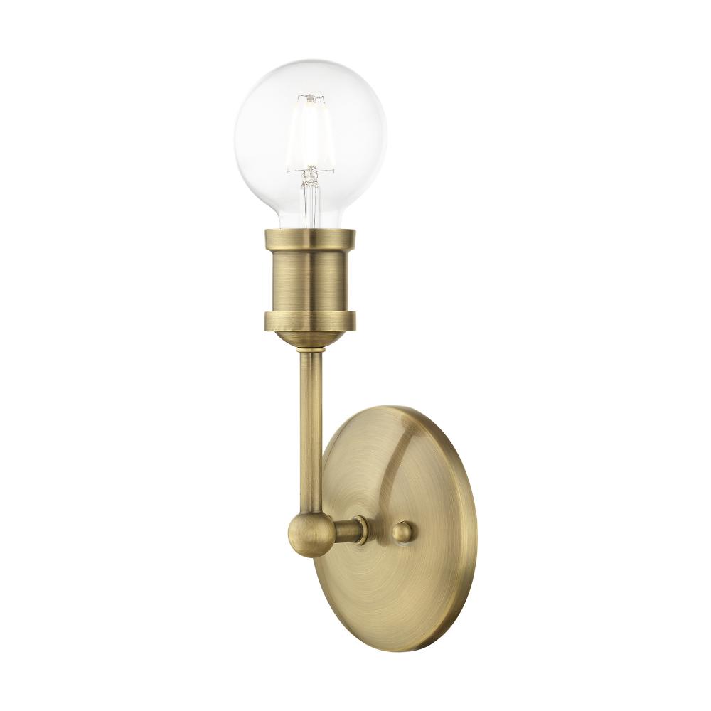 1 Light Antique Brass ADA Vanity Sconce