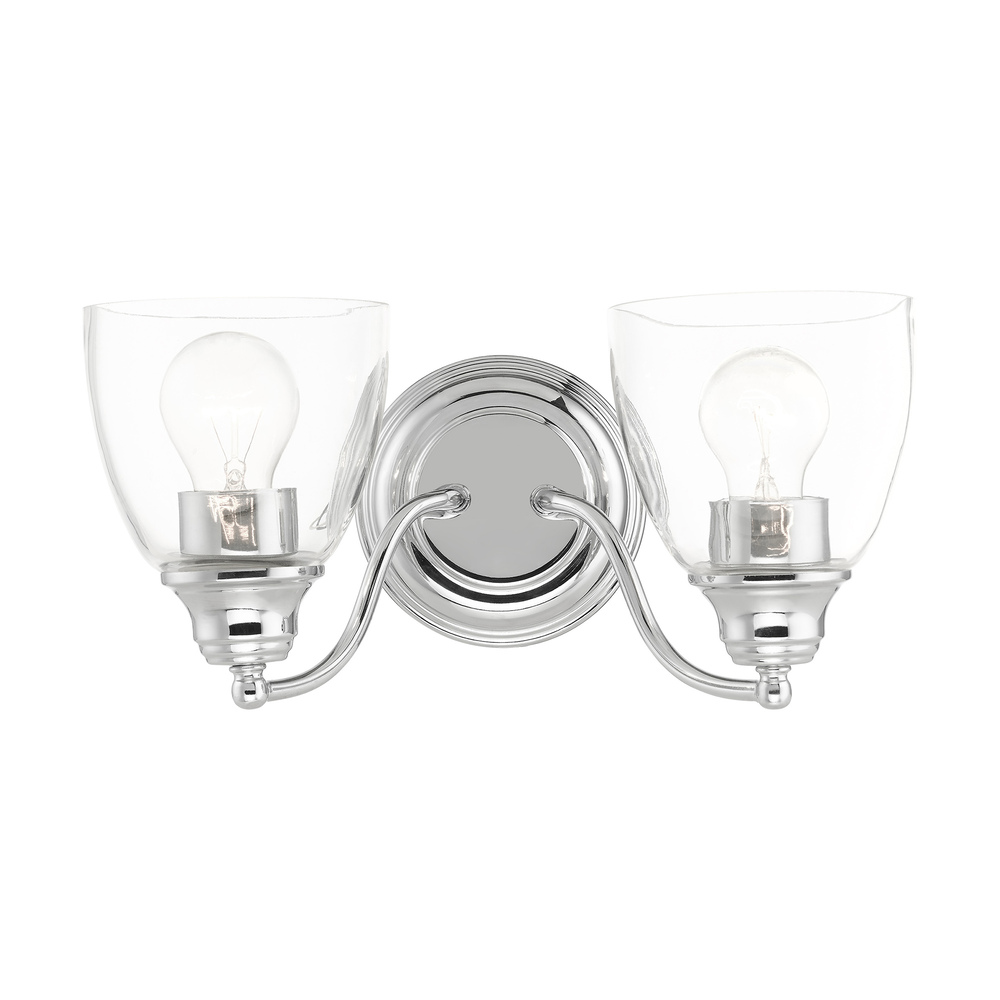 2 Lt Polished Chrome Vanity Sconce