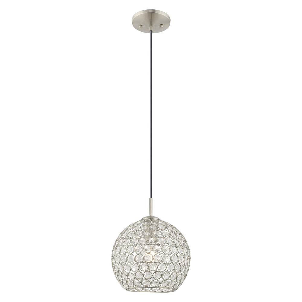 1 Lt Brushed Nickel Mini Pendant