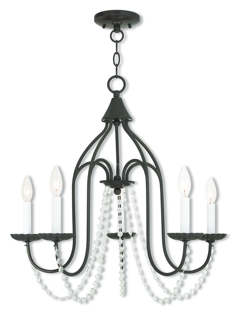 5 Light English Bronze Chandelier