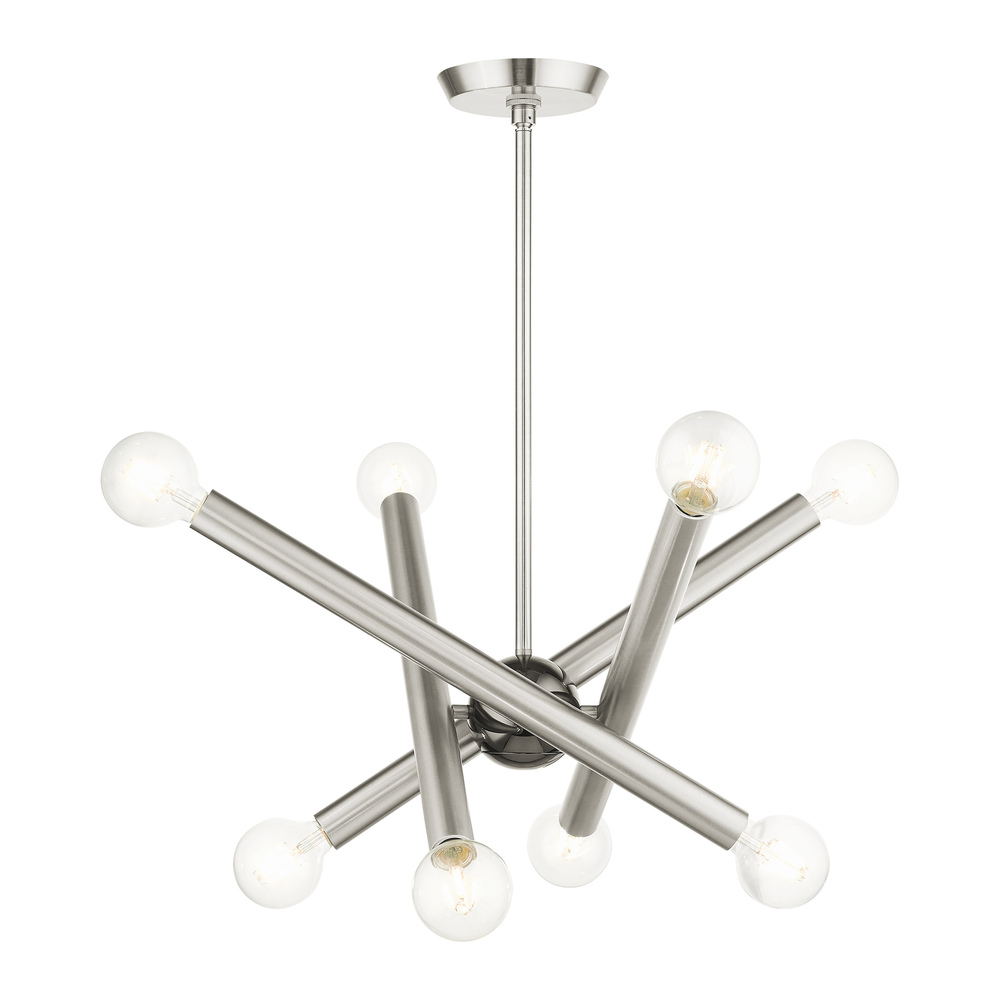 8 Lt Brushed Nickel Chandelier