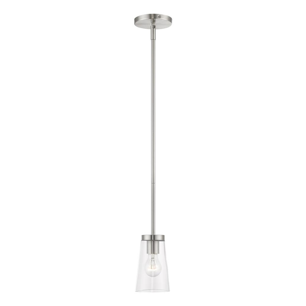 1 Light Brushed Nickel Mini Pendant