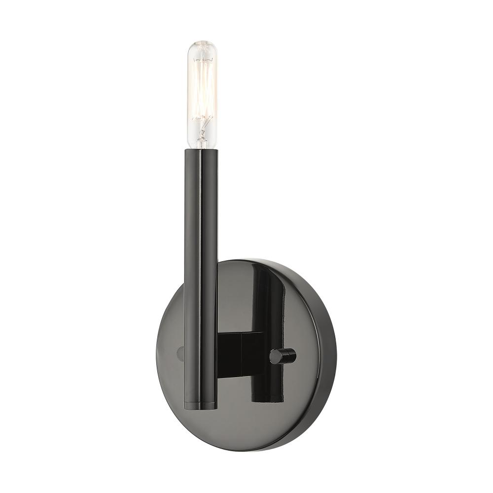 1 Light Black Chrome ADA Sconce