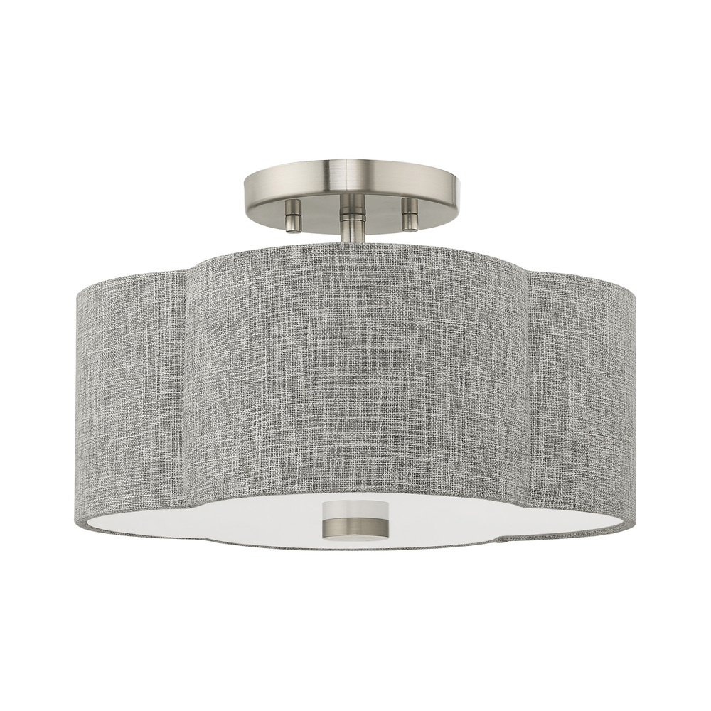 2 Lt Brushed Nickel Ceiling Mount