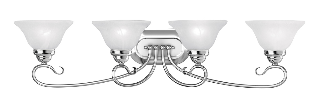 4 Light Polished Chrome Bath Light