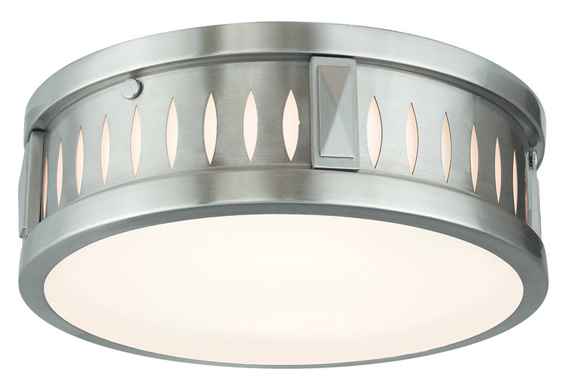 2 Light Brushed Nickel Ceiling Mount