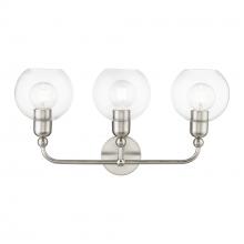 Livex Lighting 16973-91 - 3 Light Brushed Nickel Sphere Vanity Sconce