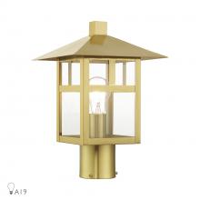 Livex Lighting 21325-32 - 1 Light Textured Black Large Outdoor Post Top Lantern with Clear Glass