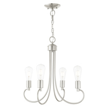  42924-91 - 4 Lt Brushed Nickel Chandelier