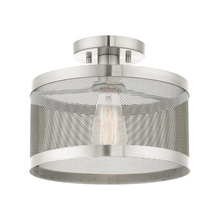 Livex Lighting 46216-91 - 1 Lt Brushed Nickel Semi Flush Mount