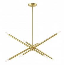 Livex Lighting 46778-12 - 8 Lt Satin Brass Linear Chandelier