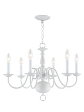 Livex Lighting 5006-03 - 6 Light White Chandelier