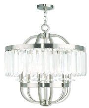 Livex Lighting 50546-91 - 6 Light Brushed Nickel Chandelier