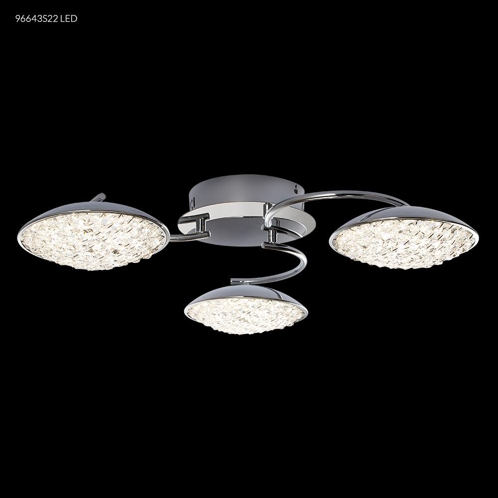 LED Contemporary 3 Light Flush Mount