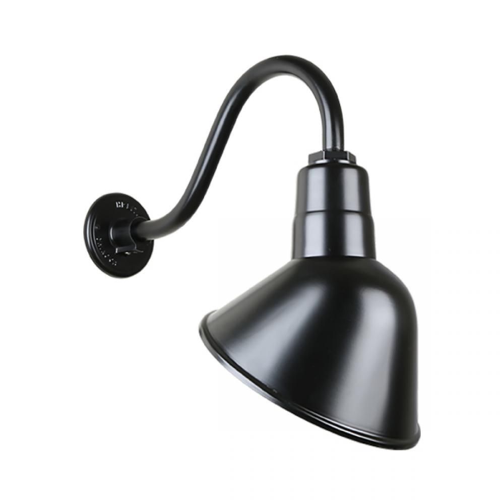 10" Gooseneck Light Angle Shade, QSNB-42 Arm