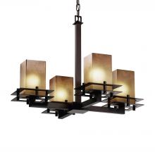 Justice Design Group FSN-8100-15-CRML-DBRZ - Metropolis 4-Light Chandelier