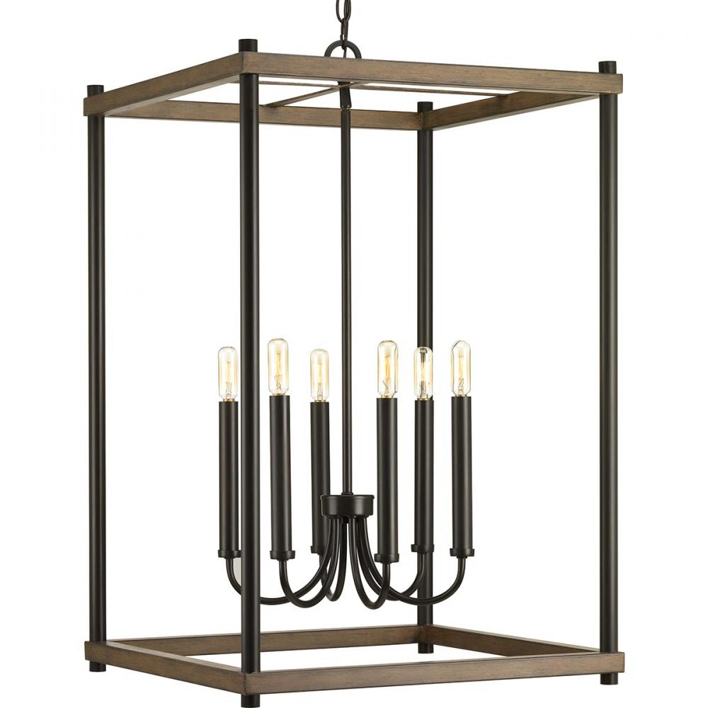 Fontayne Collection Six-Light Antique Bronze Farmhouse Pendant Light