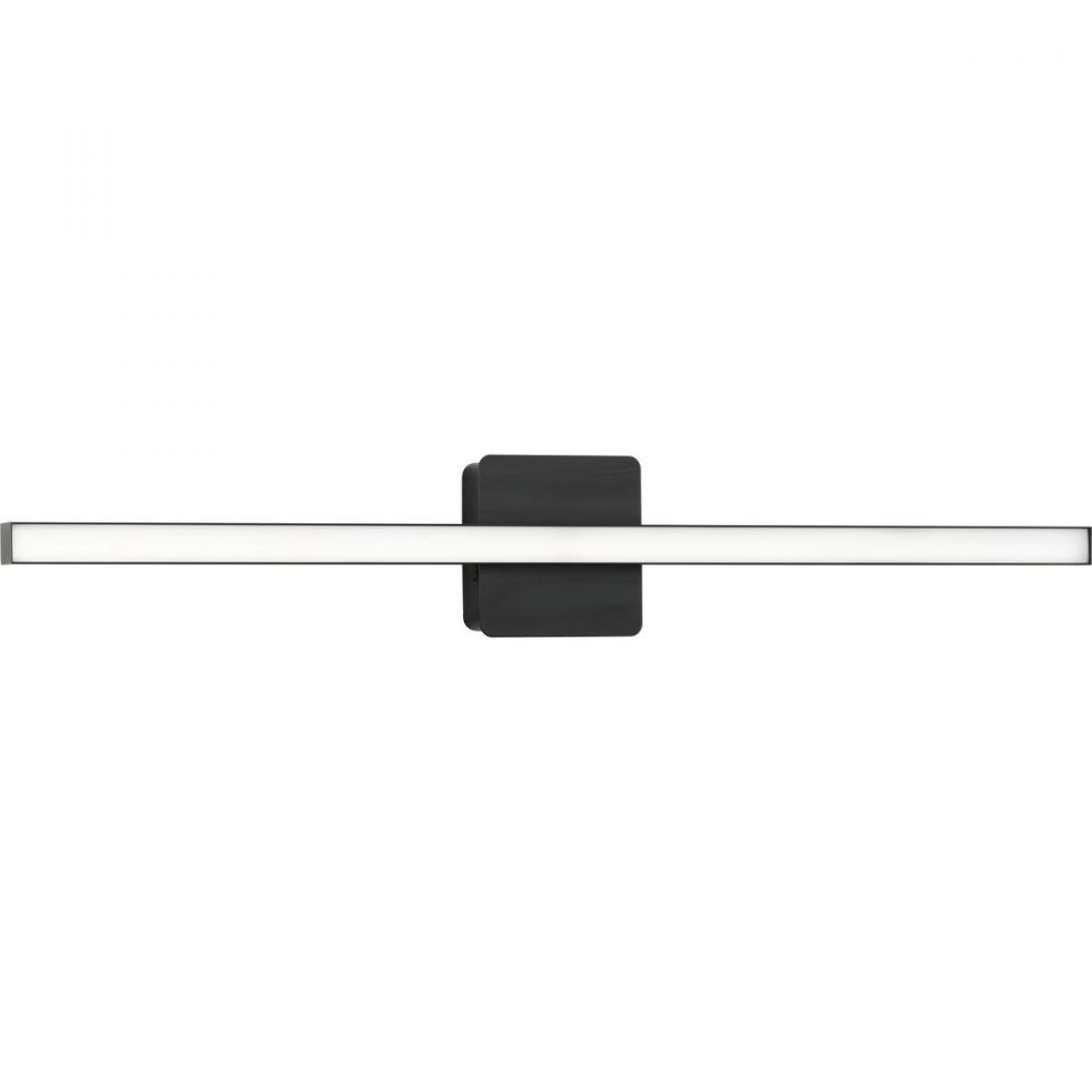 Phase 4 Collection 32 in. Matte Black Large Modern Integrated 3CCT Integrated LED Linear Vanity Ligh