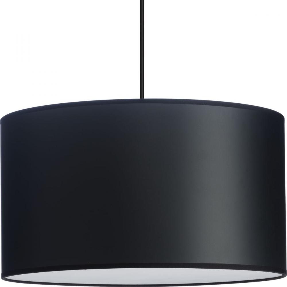 Markor Collection Three-Light Black Parchment Shade Transitional Pendant