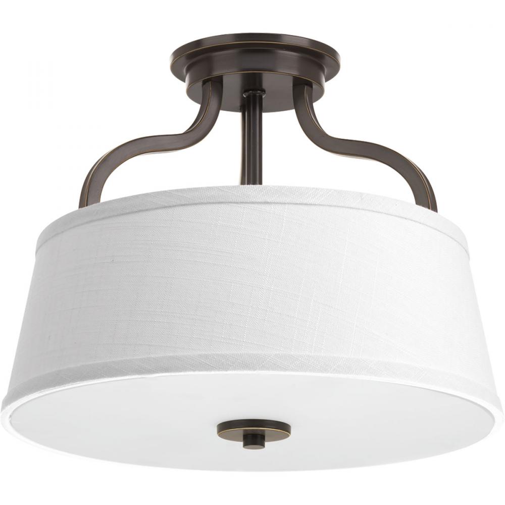 Arden Collection Two-Light 14" Semi-Flush Convertible