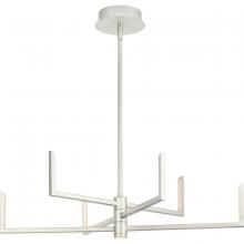 Progress P400260-186-30 - Pivot LED Collection Modern Burnished Nickel Chandelier with Downlight