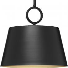  P500367-31M - Parkhurst Collection One-Light New Traditional Matte Black Metal Pendant Light