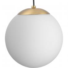 Progress P500462-109 - Atwell Collection Brushed Bronze and Opal Glass Globe Medium Hanging Pendant Light