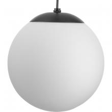 Progress P500462-31M - Atwell Collection Matte Black and Opal Glass Globe Medium Hanging Pendant Light