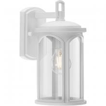 Progress P560087-028 - Gables Collection One-Light Coastal Satin White Outdoor Wall Lantern with DURASHIELD