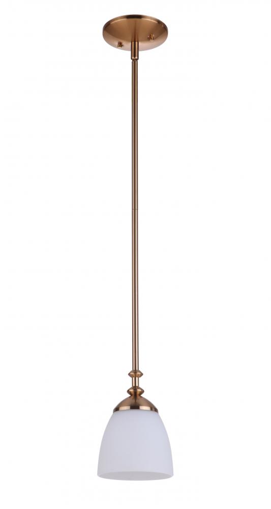 Marlowe 1 Light Mini Pendant in Satin Brass