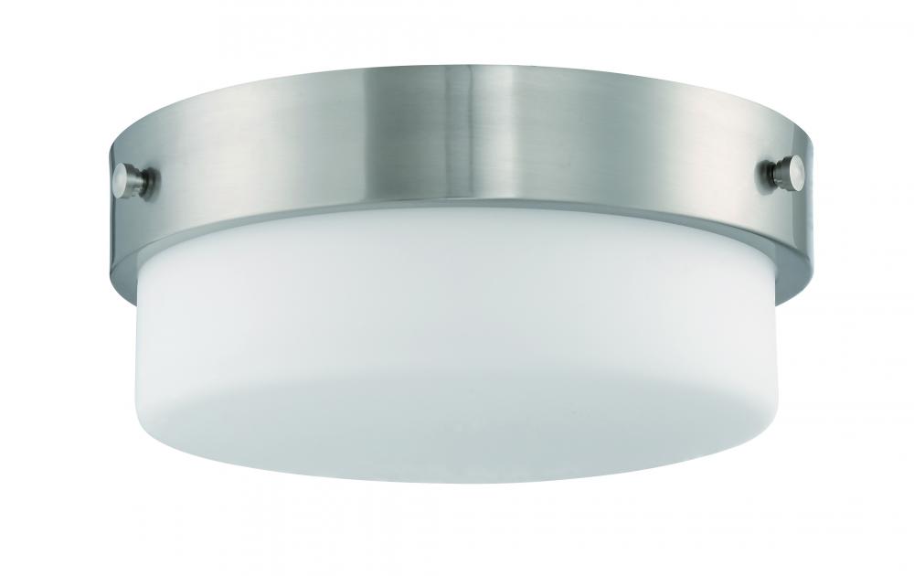 Oak Street 2 Light 11" Flushmount in Brushed Polished Nickel