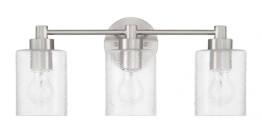 Lyndsey 3 Light Vanity in Brushed Polished Nickel