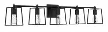 Craftmade 12141FB5 - Dunn 5 Light Vanity in Flat Black