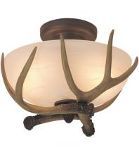 Craftmade X1611-EB - Antler 2 Light Semi Flush in European Bronze