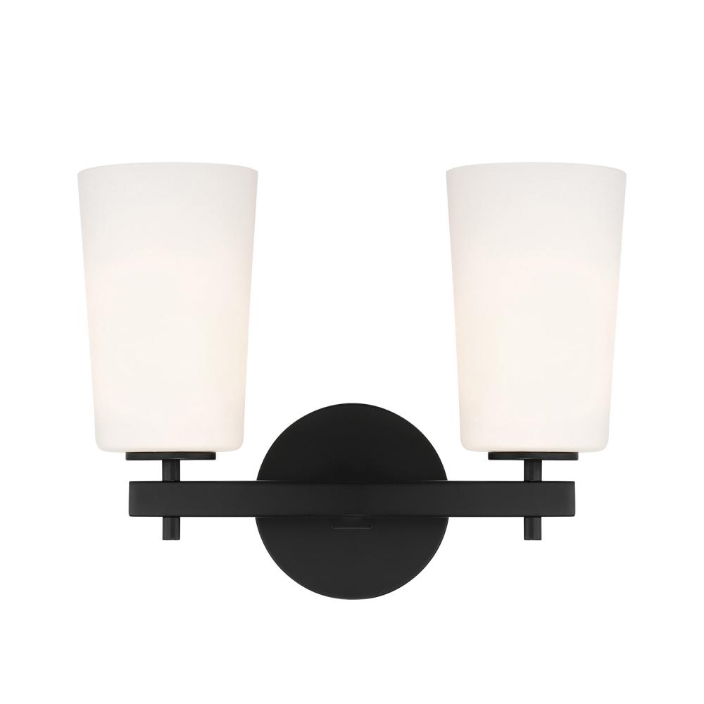 Colton 2 Light Black Bathroom Vanity