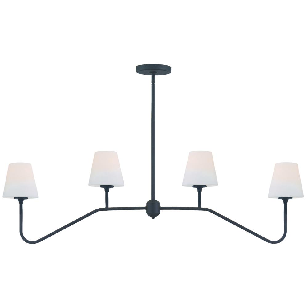 Keenan 4 Light Black Forged Chandelier