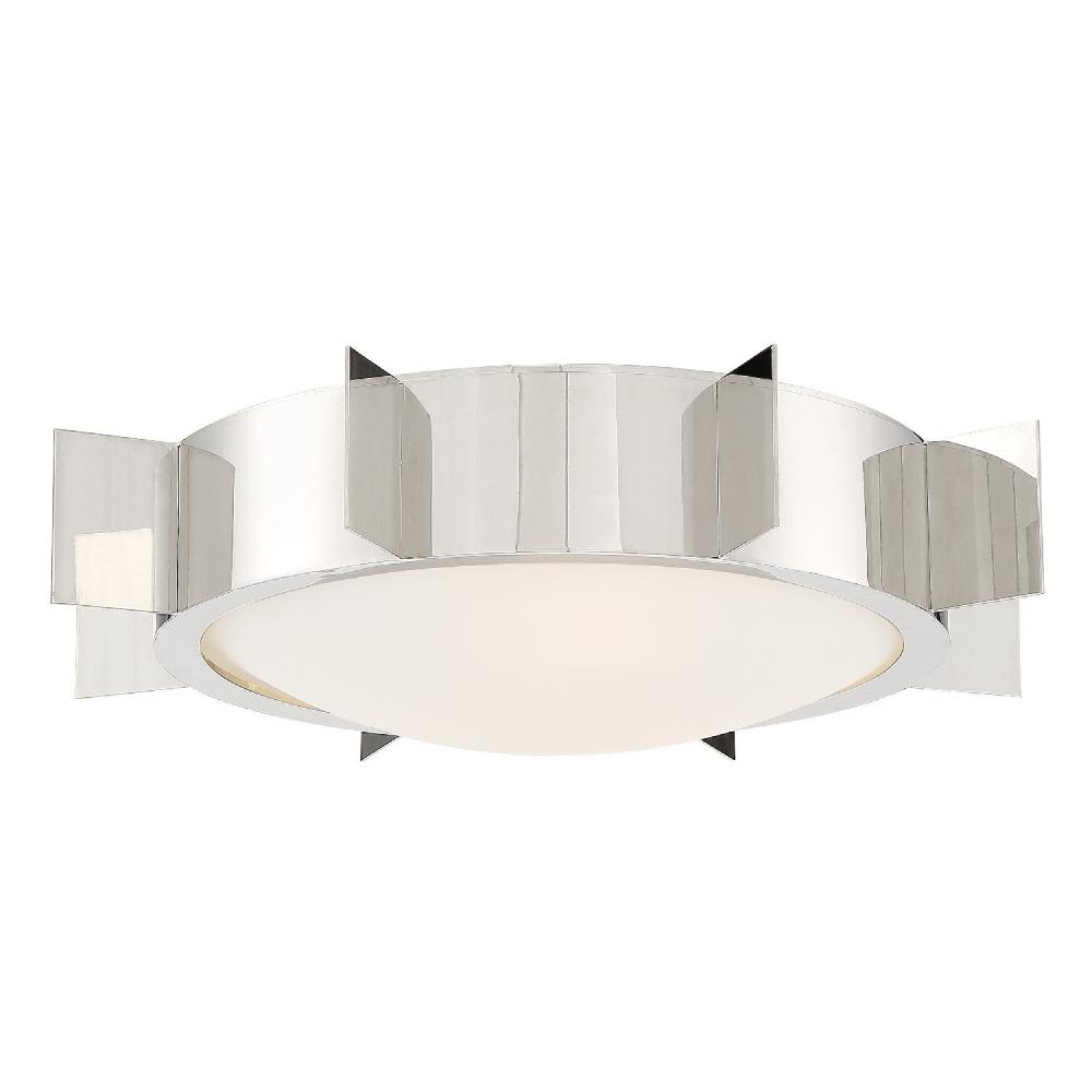 Solas 3 Light Polished Nickel Flush Mount